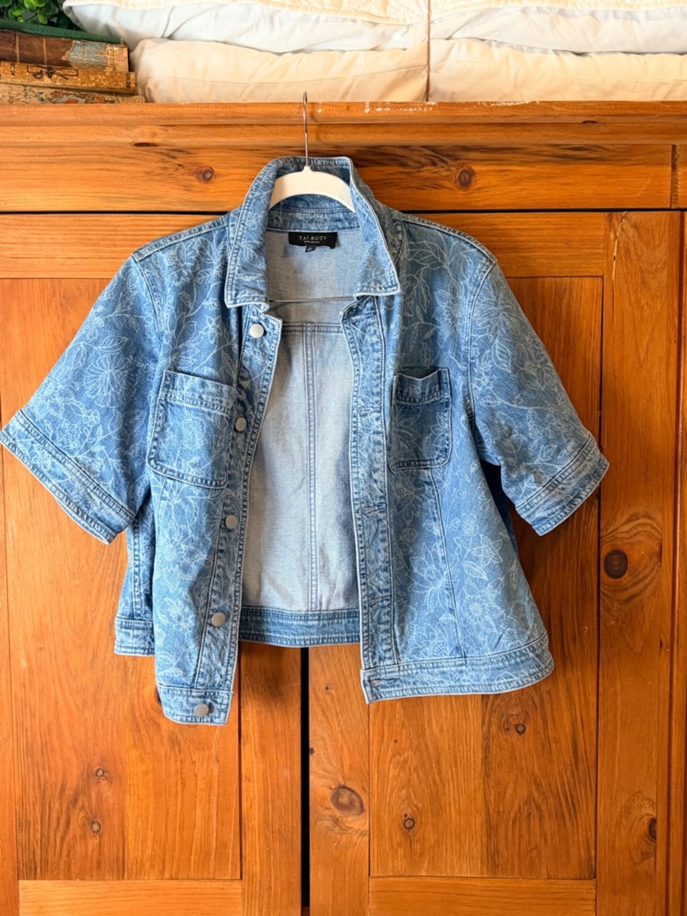 Talbots Light Blue Denim Button-Up Jacket